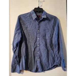 UNTUCKit Men's Large Long-Sleeve Button-Up Shirt – 100% Cotton Casual Dress Shir